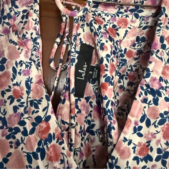 Lulus Express Yourself Blush Pink Floral Print Satin Babydoll Dress - Picture 4 of 6